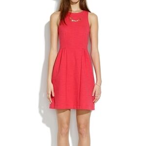 Madewell Keynote Ponte dress red sleeveless pocket XS